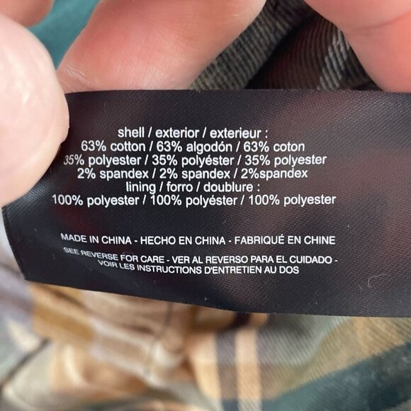 Mens Bass Outdoor XL Stretch Flannel Shirt Rubber Plaid  Button-Down NWT 4227 - Picture 4 of 10